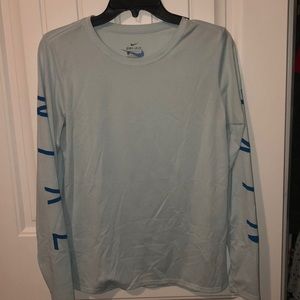 blue nike dri-fit top